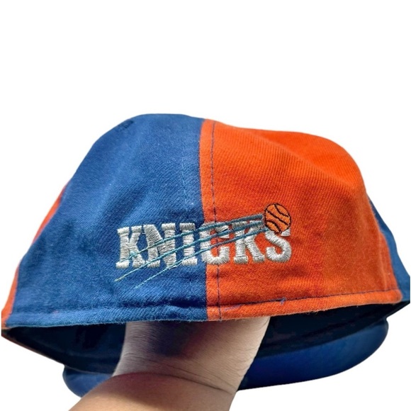 Vintage Wool New Era New York Knicks Fitted Hat Made In USA NBA Basketball - Picture 6 of 10